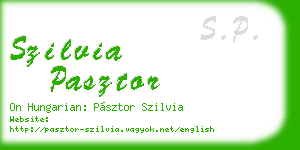 szilvia pasztor business card