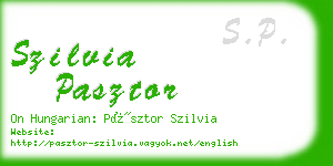 szilvia pasztor business card